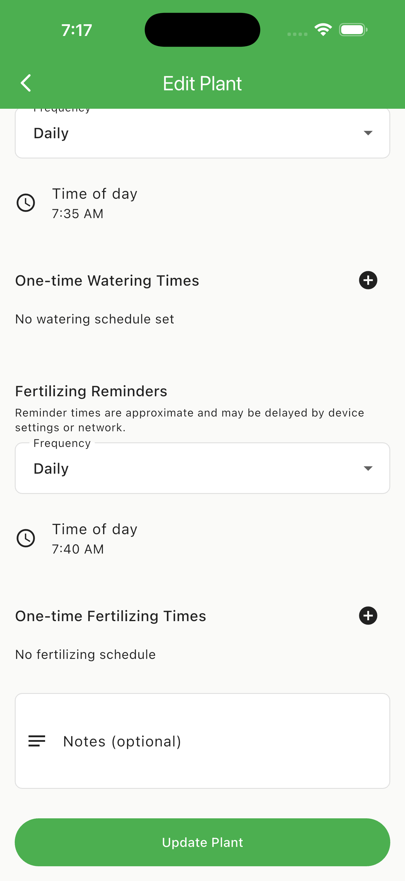 Schedule care reminders
